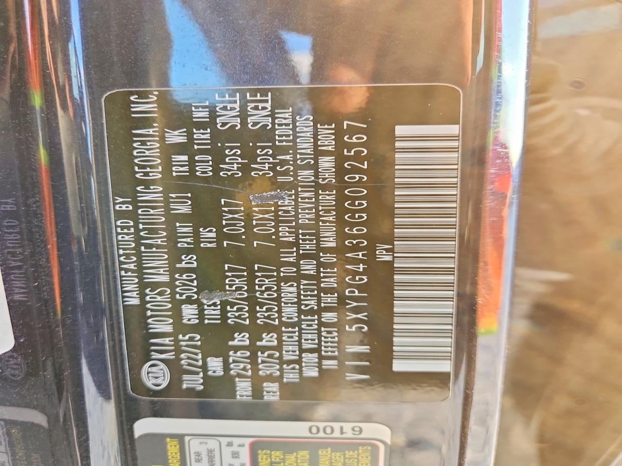 2016 KIA SORENTO