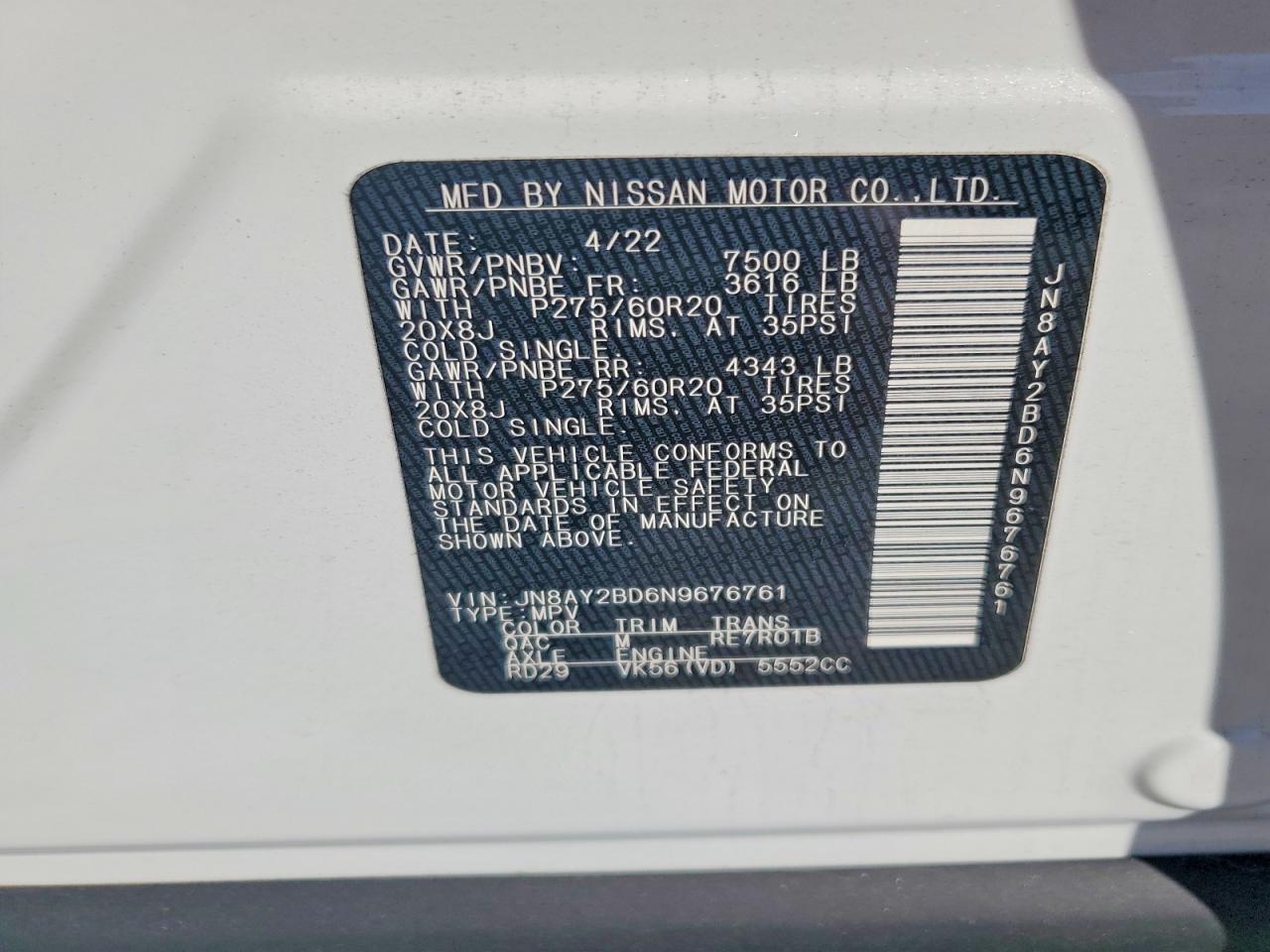 2022 NISSAN Armada
