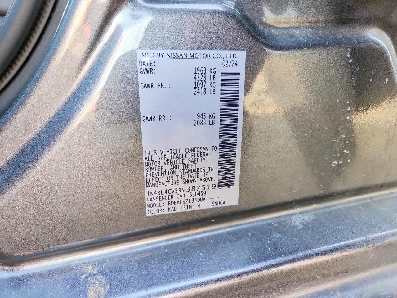 2024 NISSAN ALTIMA