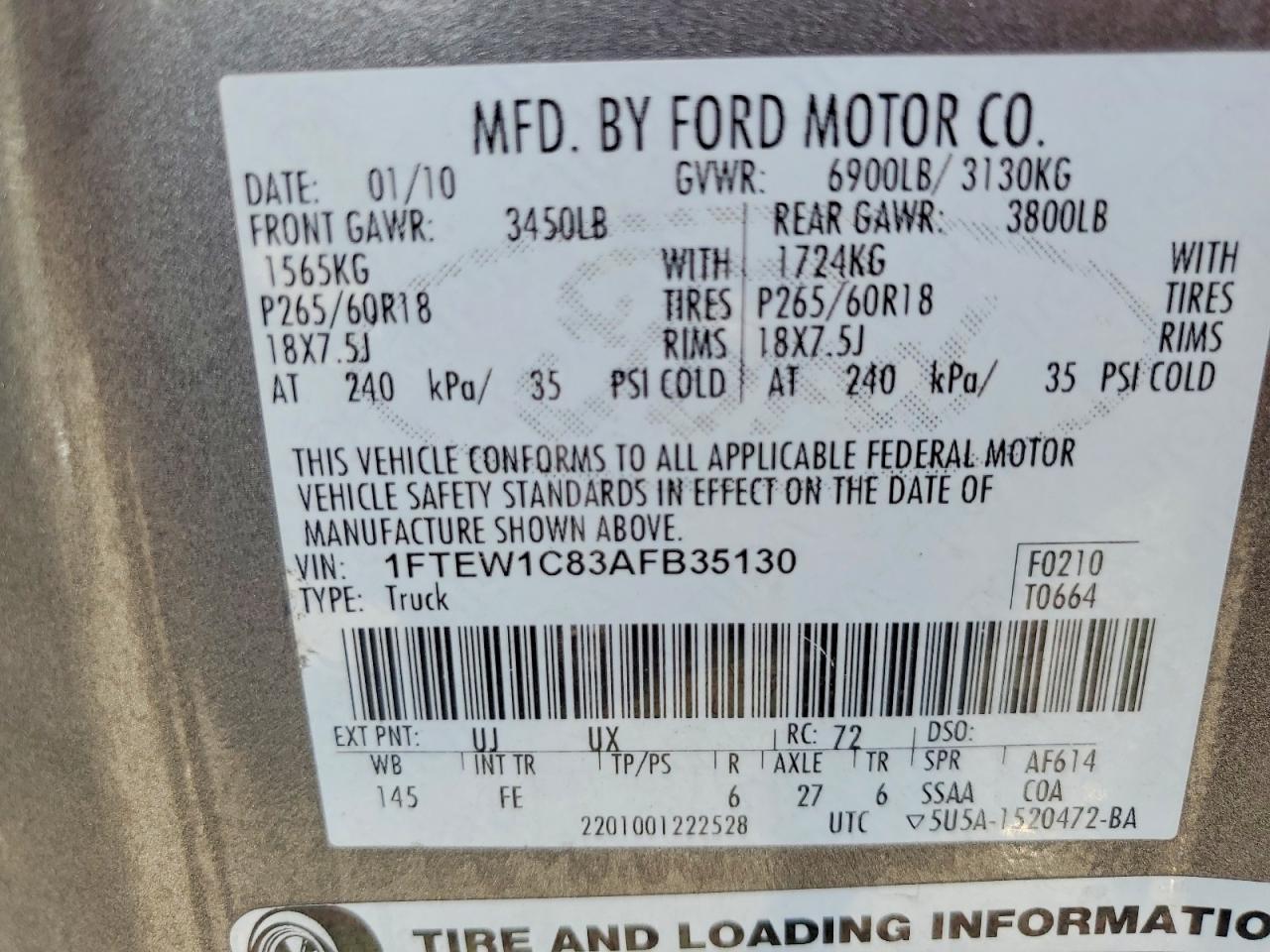 2010 FORD F-150