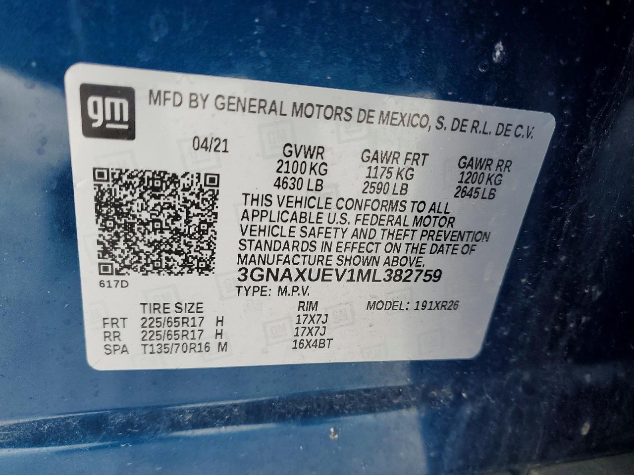 2021 CHEVROLET EQUINOX