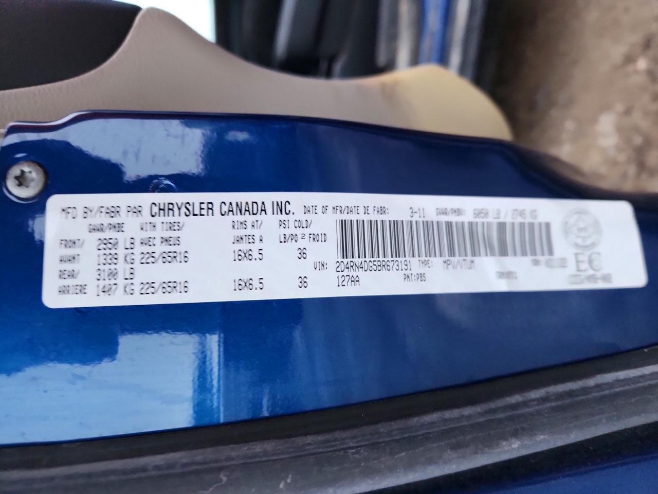 2011 DODGE GRAND CARAVAN