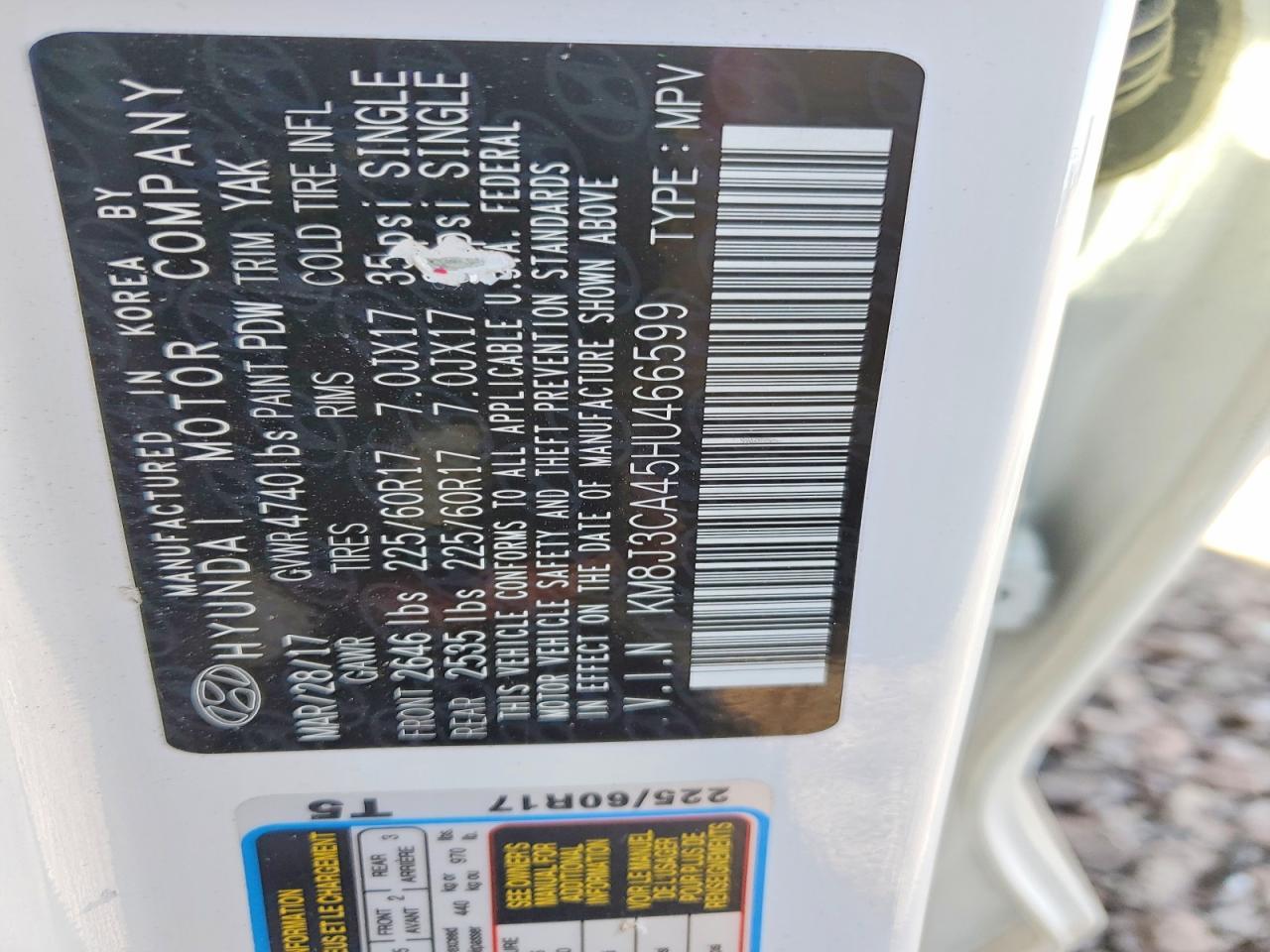 2017 HYUNDAI TUCSON