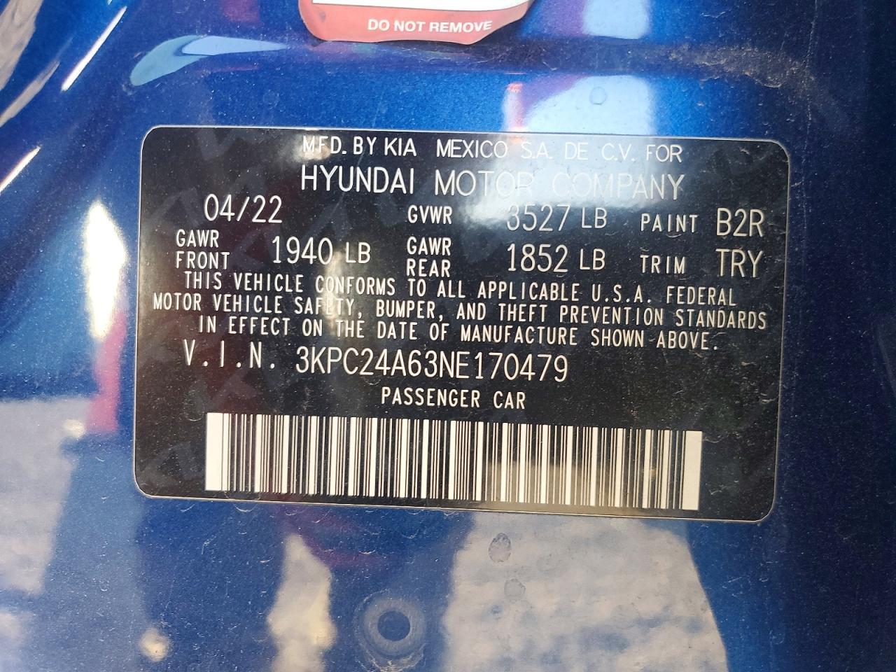 2022 HYUNDAI ACCENT