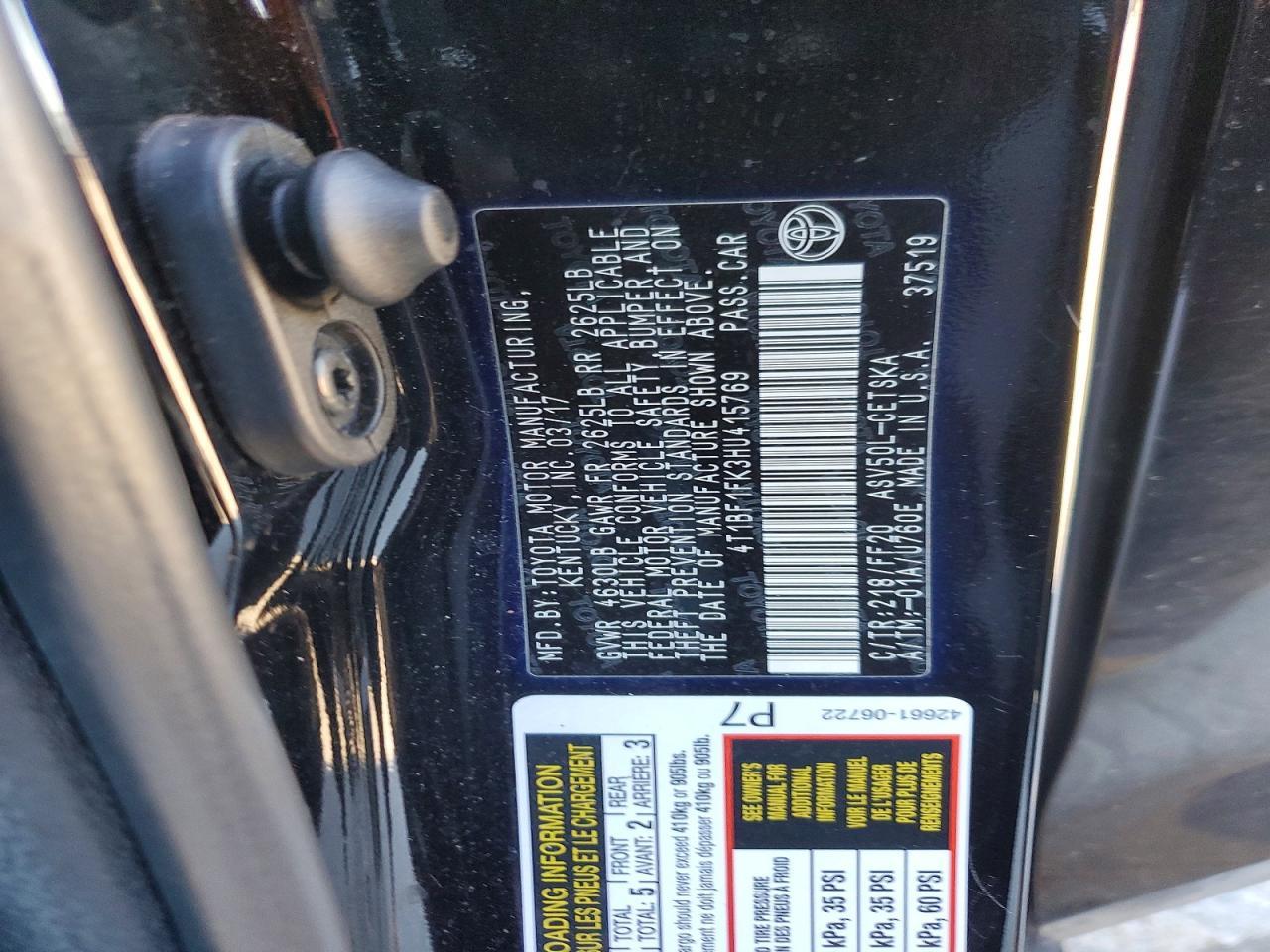 2017 TOYOTA CAMRY