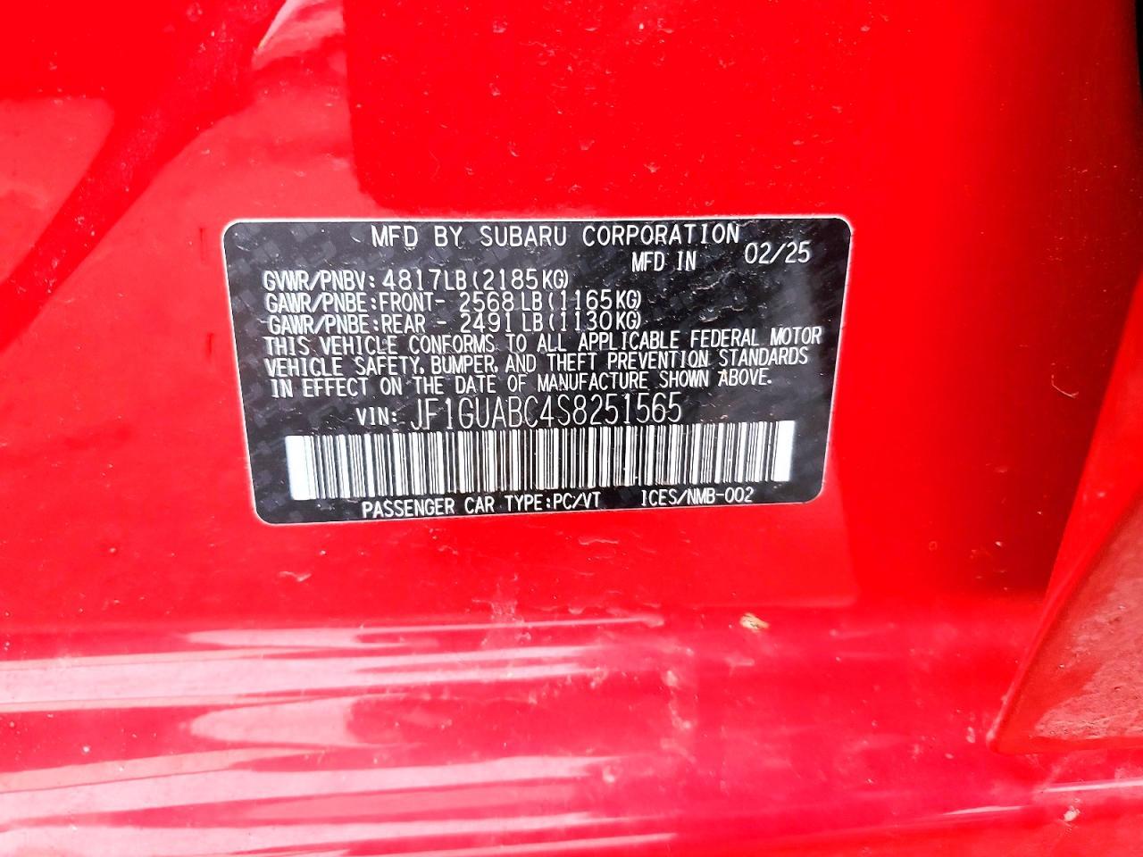 2025 SUBARU IMPREZA
