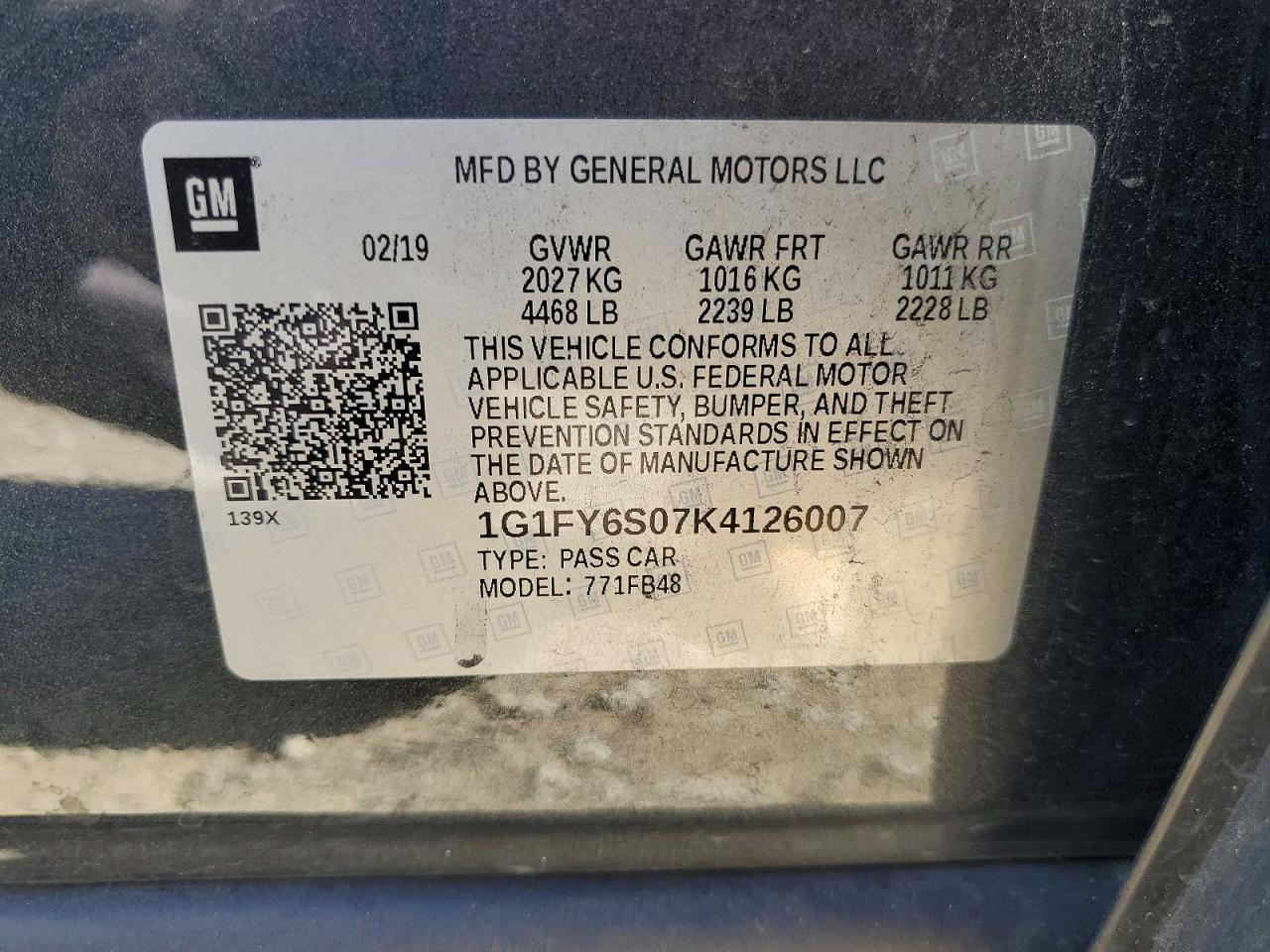 2019 CHEVROLET Bolt EV