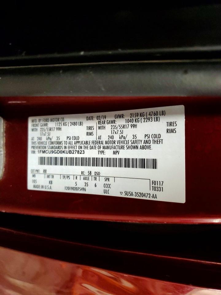 2019 FORD ESCAPE