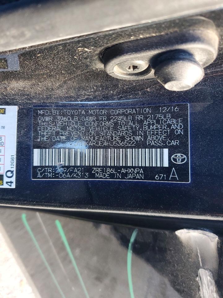 2017 TOYOTA COROLLA