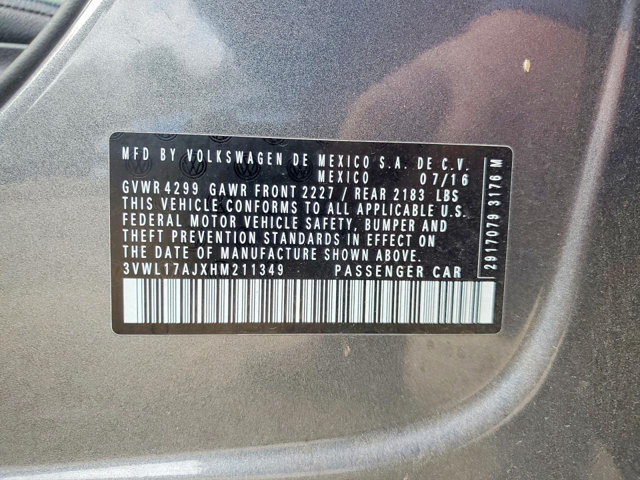 2017 VOLKSWAGEN JETTA