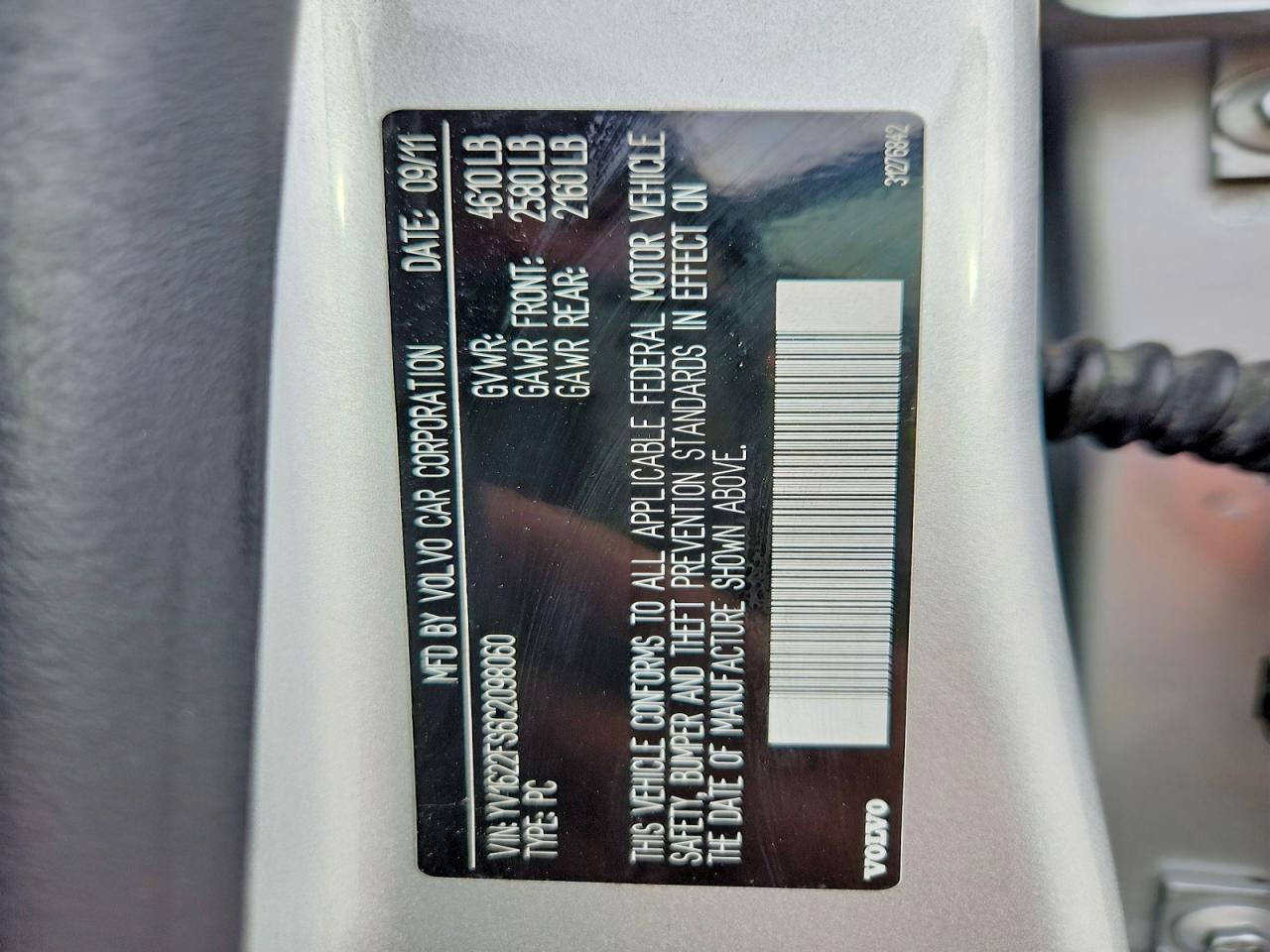 2012 VOLVO S60