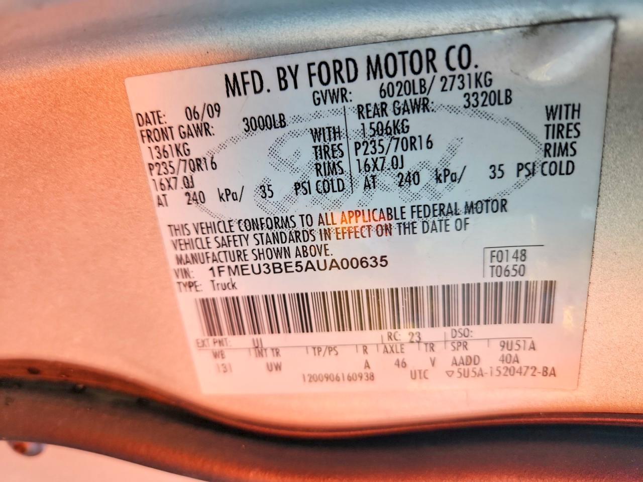 2010 FORD Explorer Sport Trac