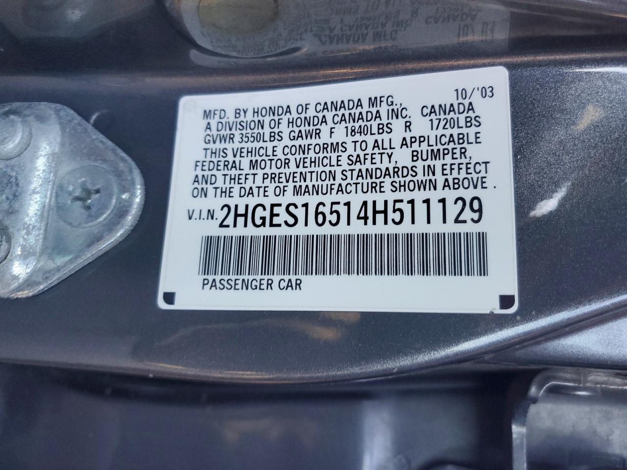 2004 HONDA CIVIC