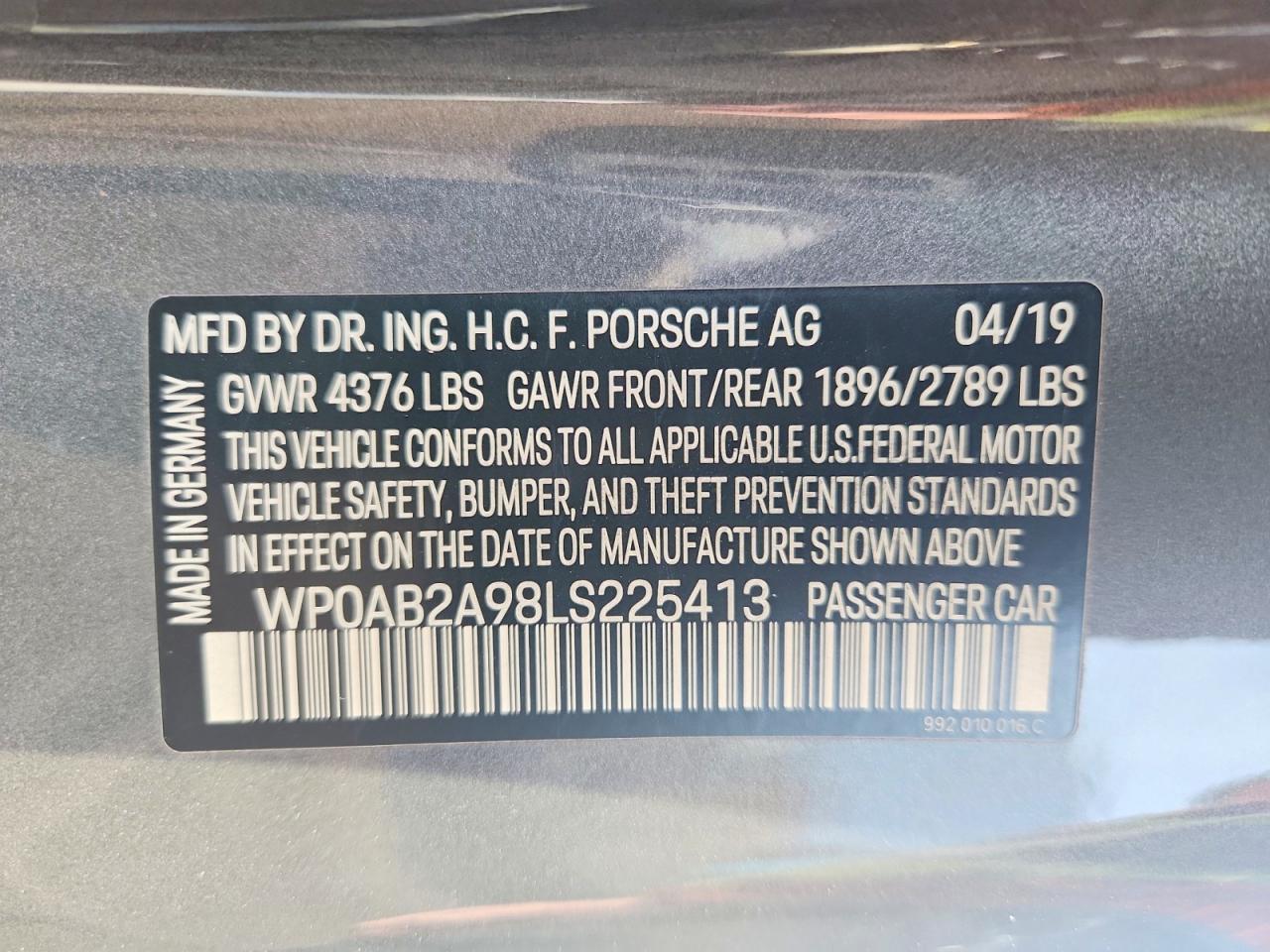 2020 PORSCHE 911
