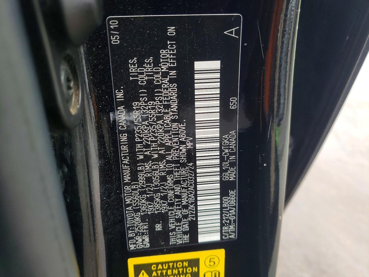 2010 LEXUS RX 350