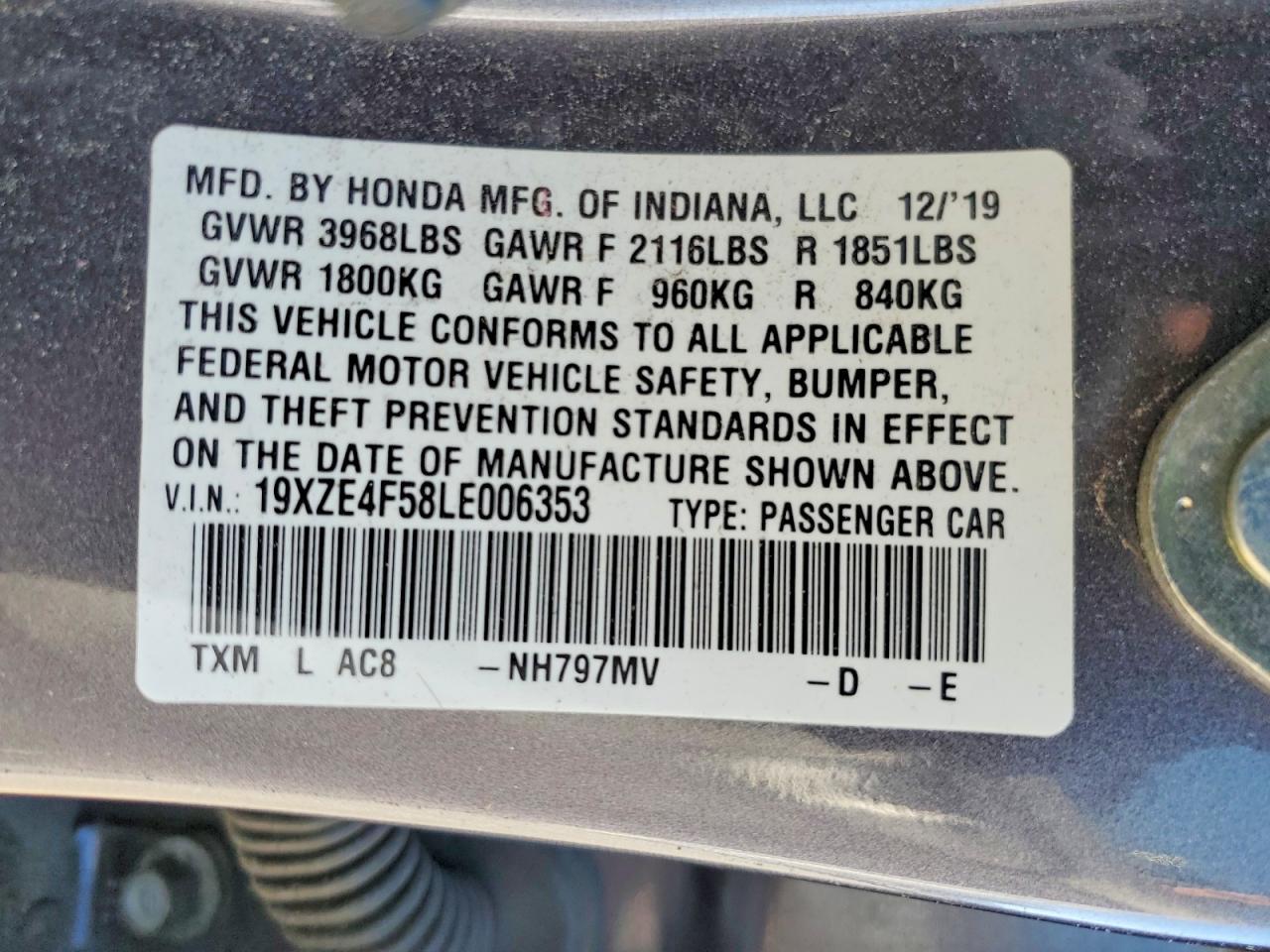 2020 HONDA Insight