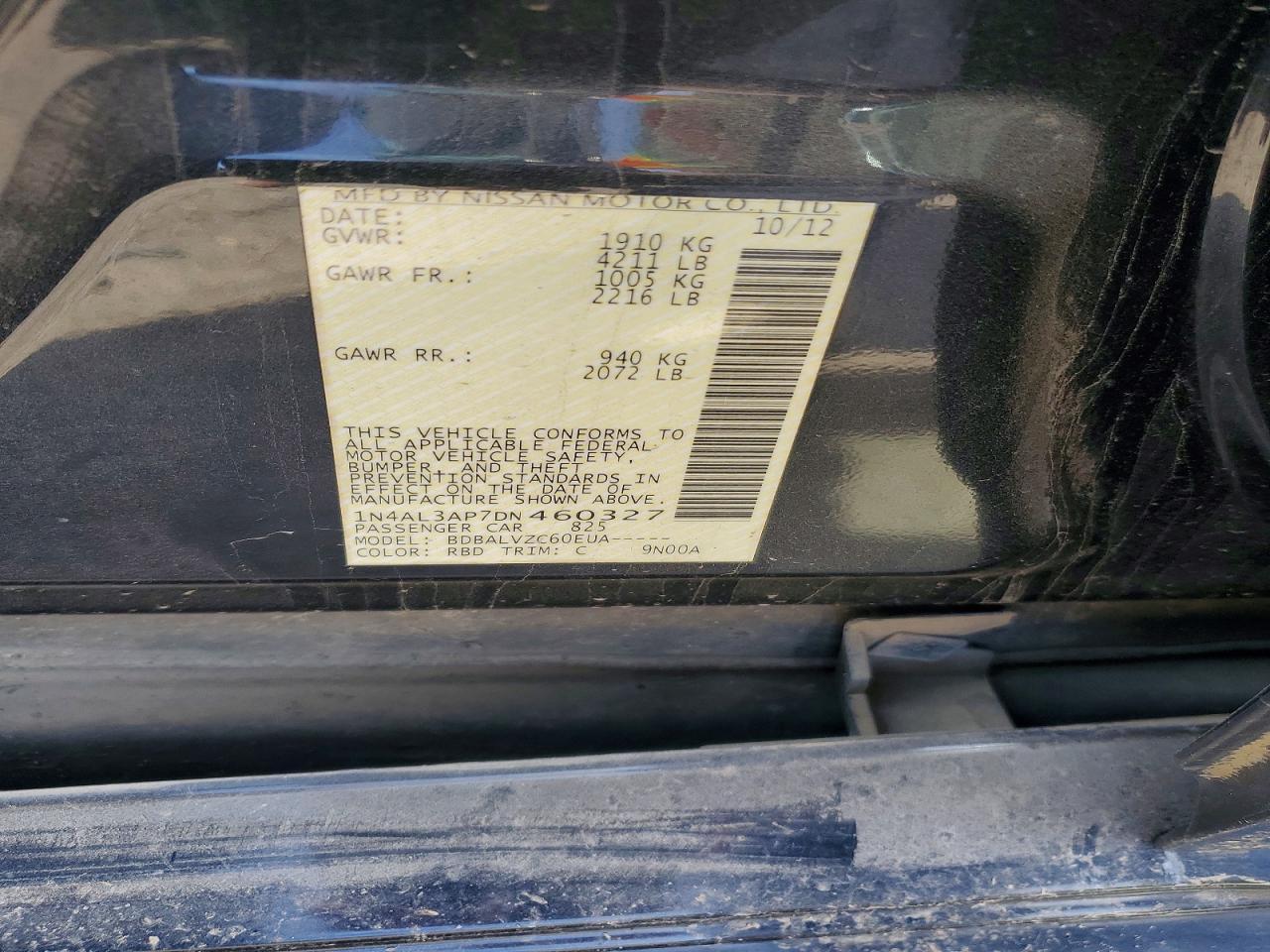 2013 NISSAN ALTIMA