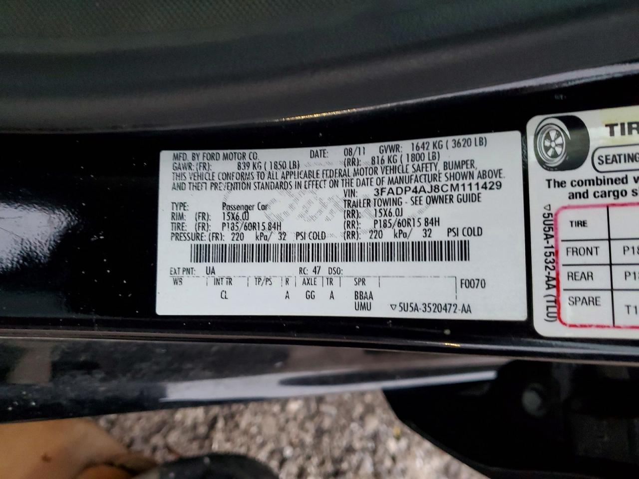 2012 FORD Fiesta