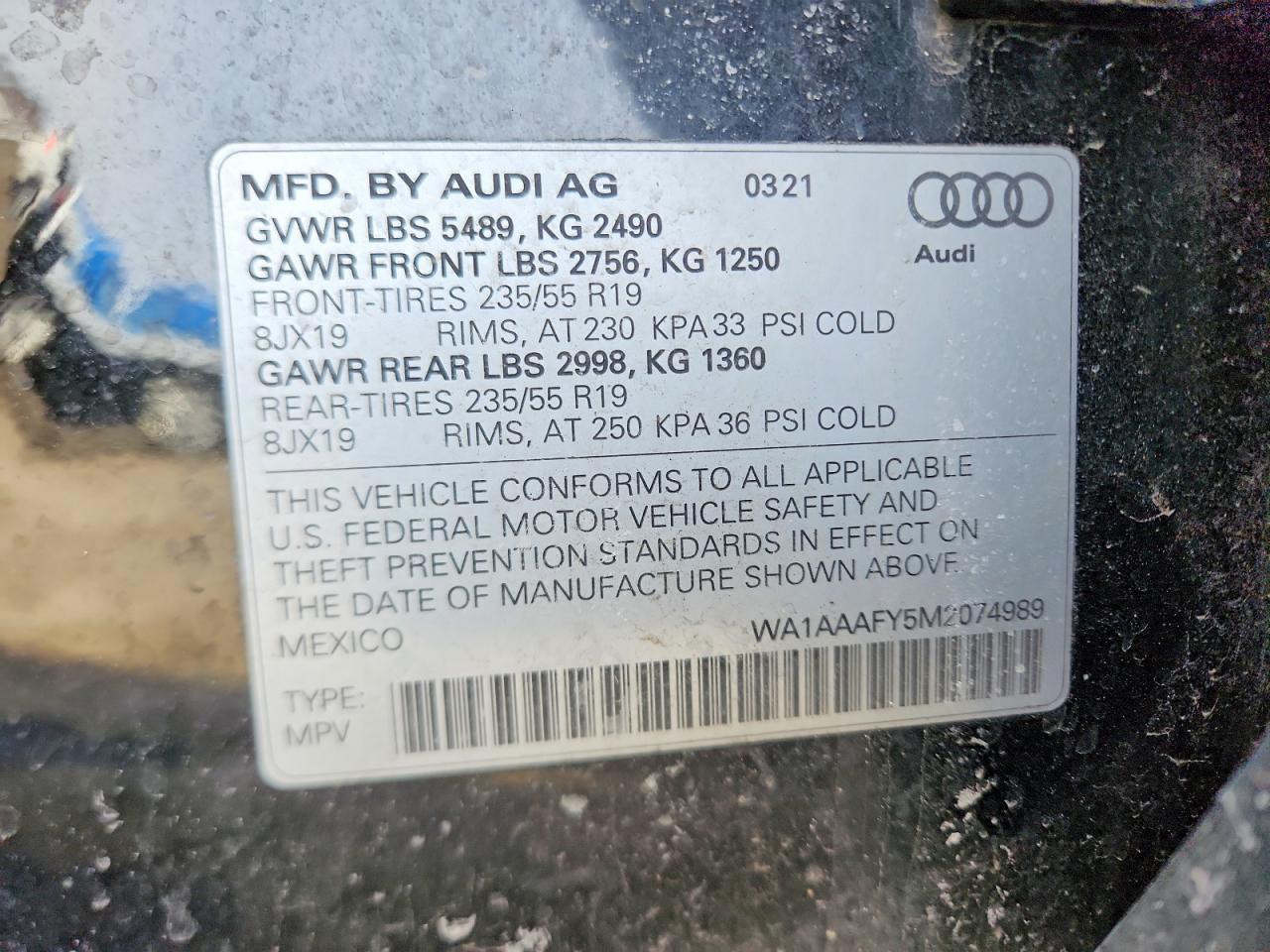2021 AUDI Q5