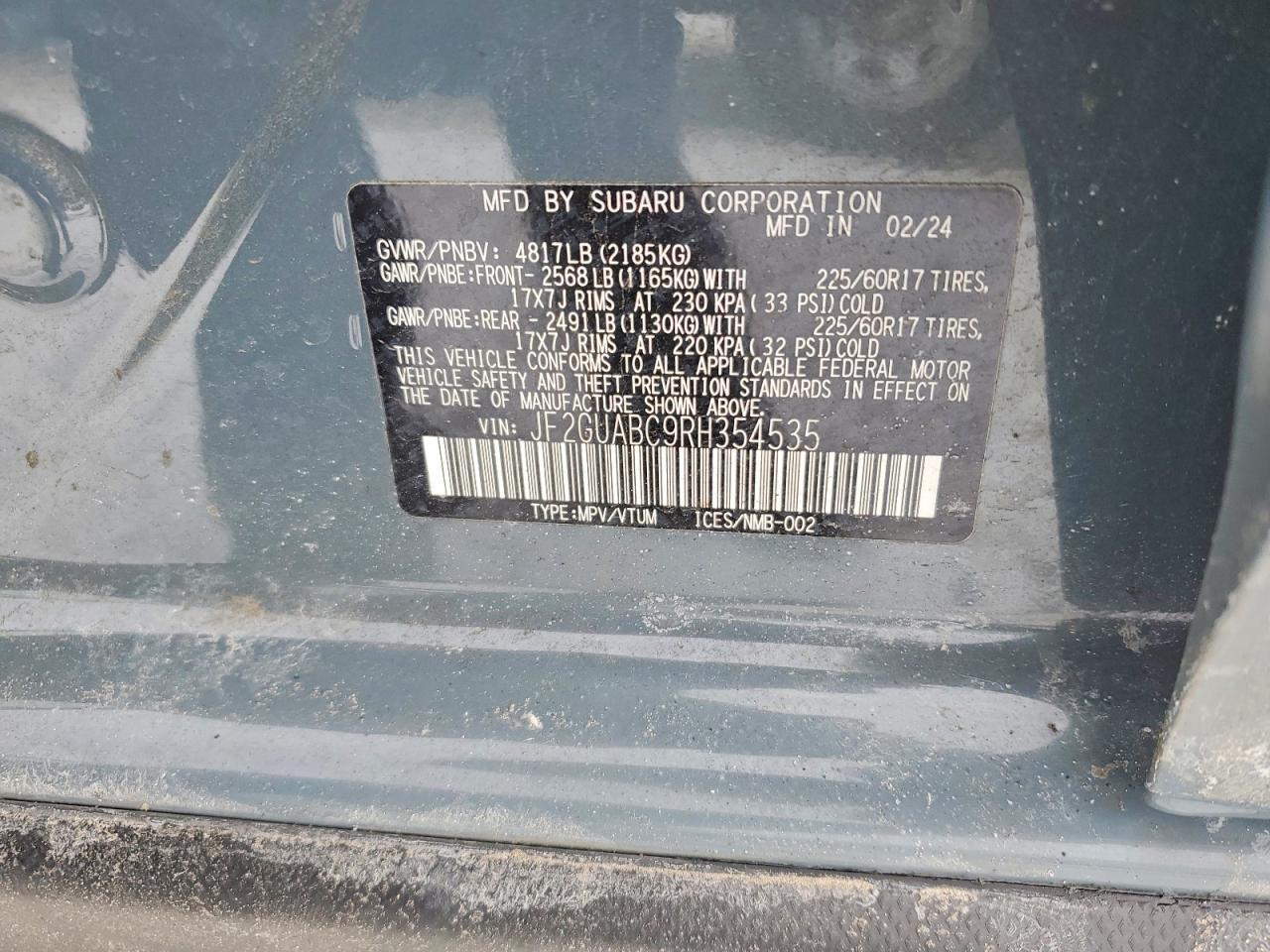 2024 SUBARU Crosstrek