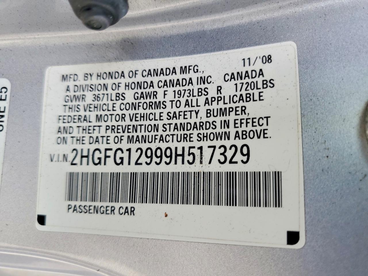 2009 HONDA CIVIC