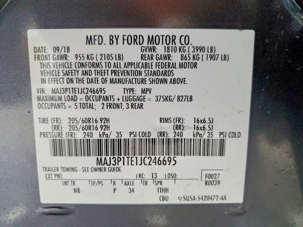 2018 FORD EcoSport