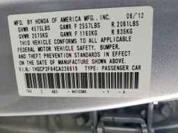 2012 HONDA ACCORD