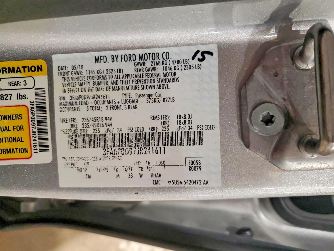 2018 FORD FUSION