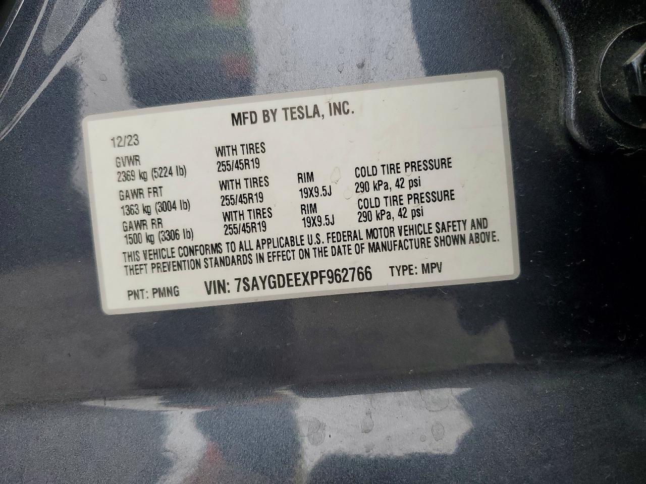 2023 TESLA MODEL Y