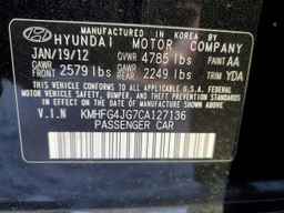 2012 HYUNDAI Azera