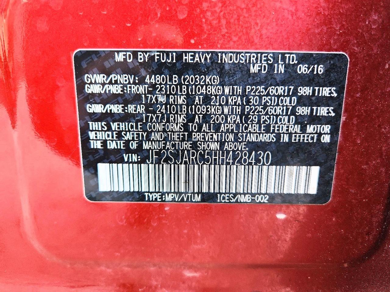 2017 SUBARU FORESTER