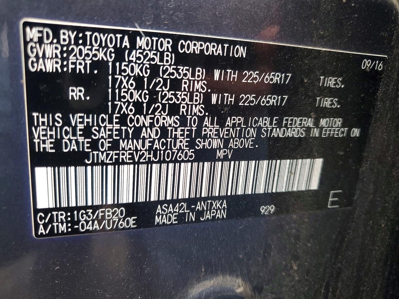 2017 TOYOTA RAV4