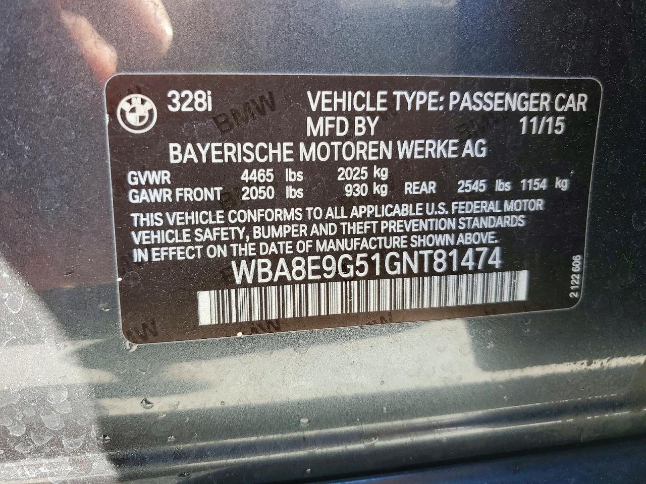 2016 BMW 3 SERIES