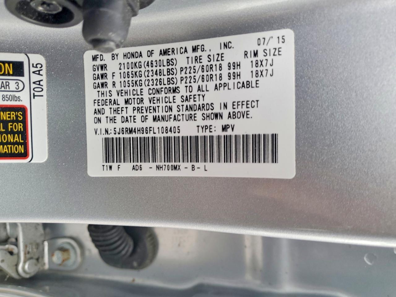 2015 HONDA CR-V