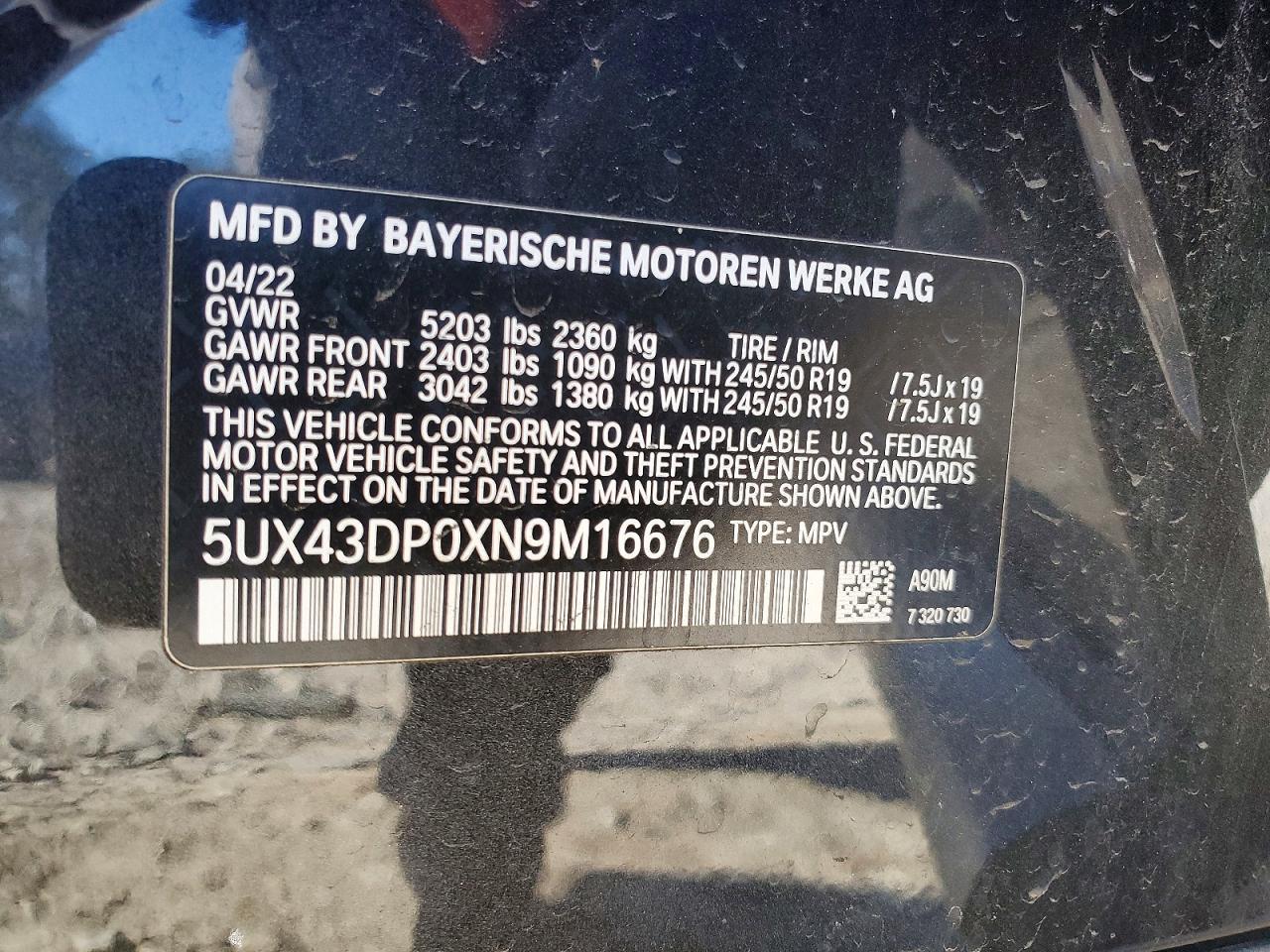 2022 BMW X3