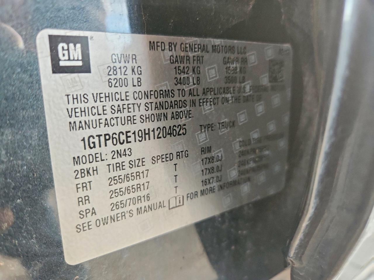 2017 GMC CANYON