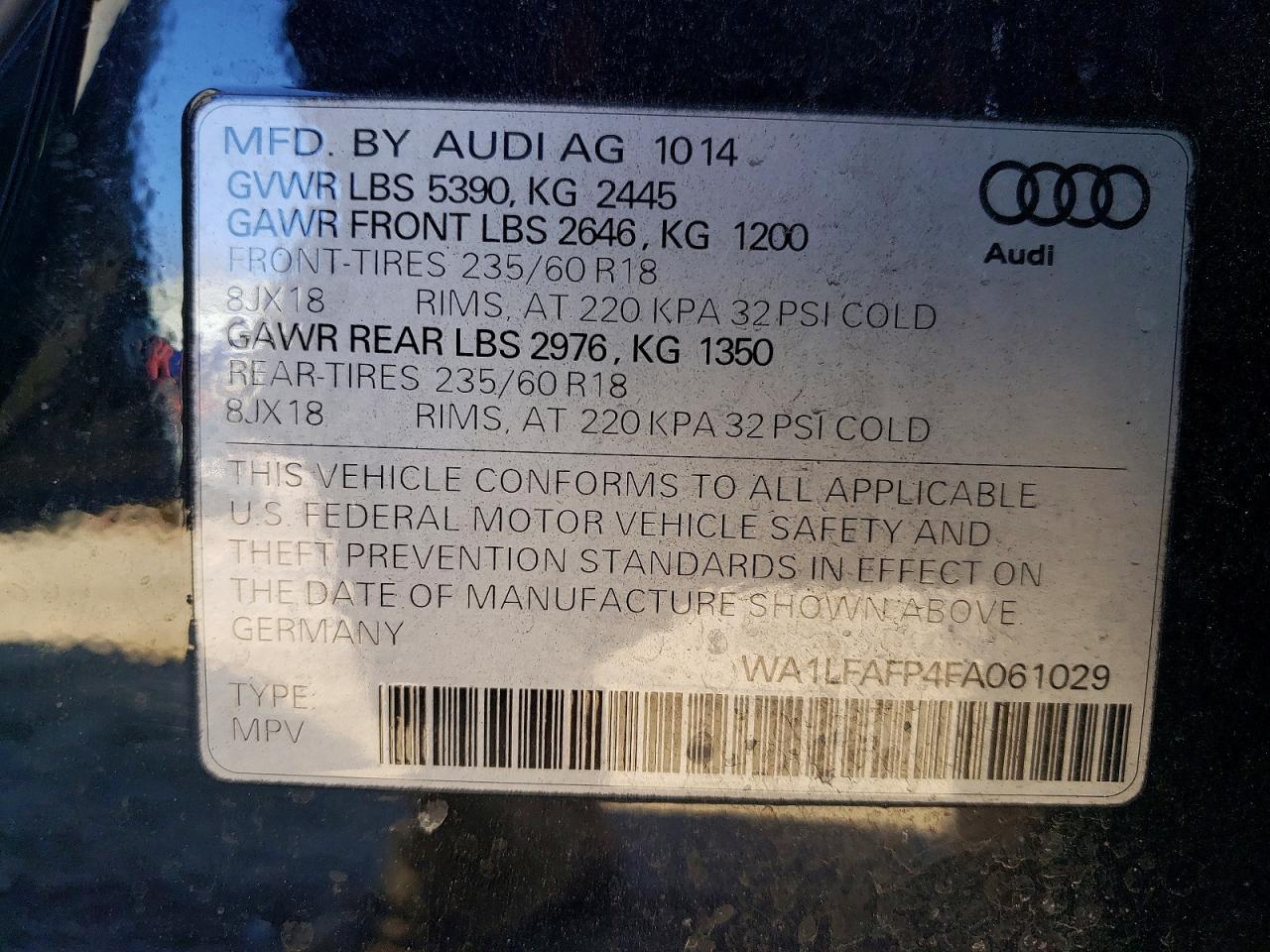 2015 AUDI Q5