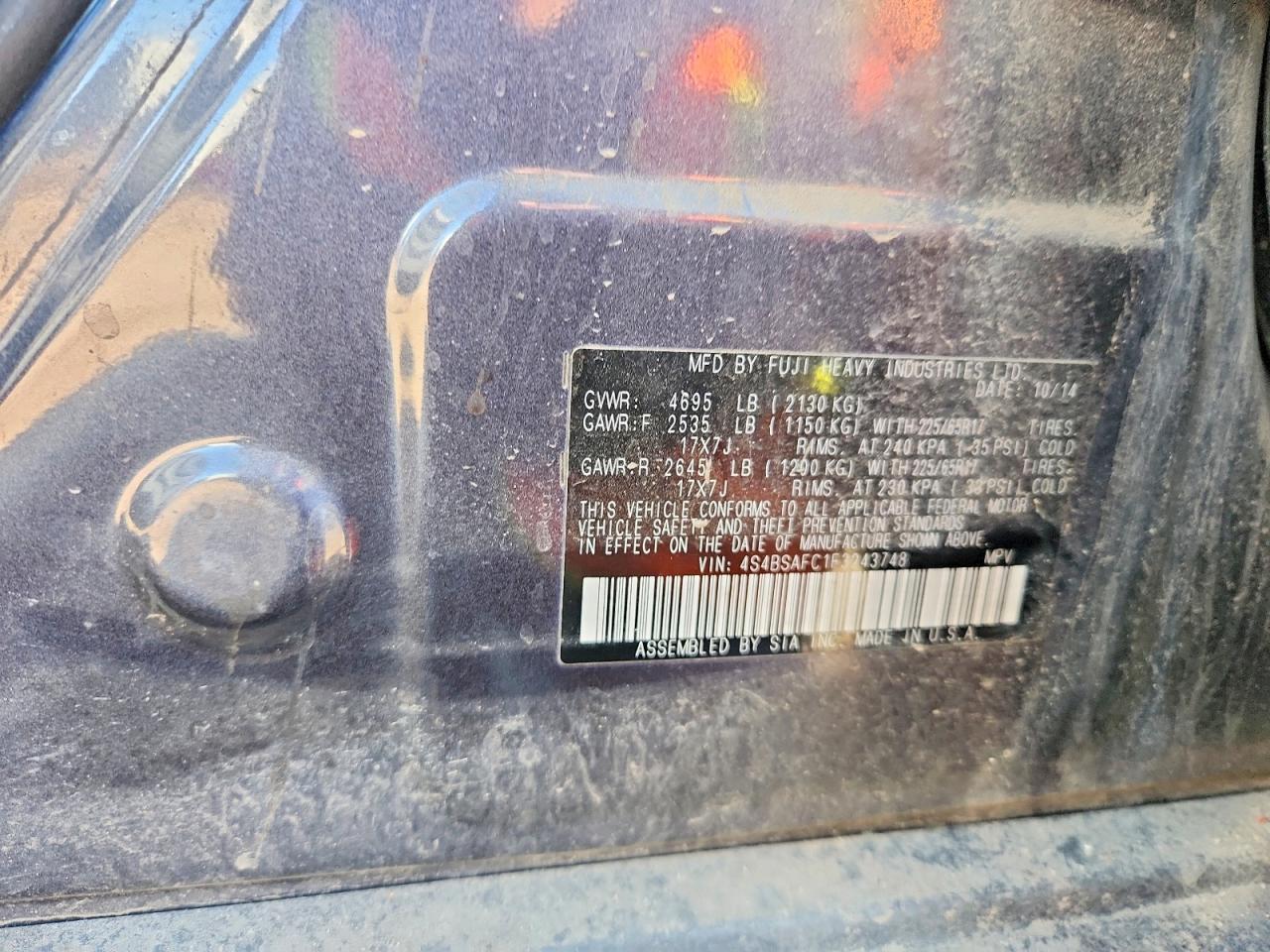 2015 SUBARU Outback