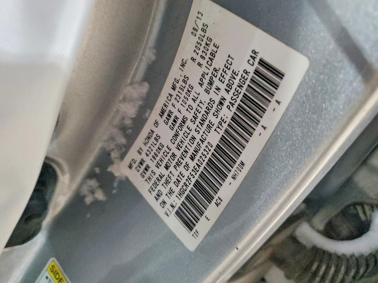 2014 HONDA ACCORD