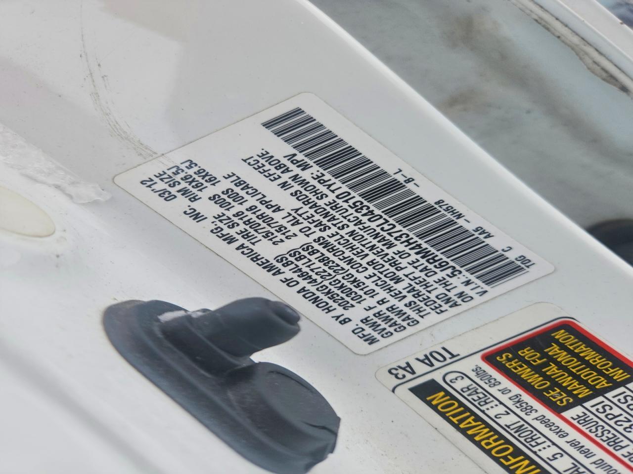 2012 HONDA CR-V