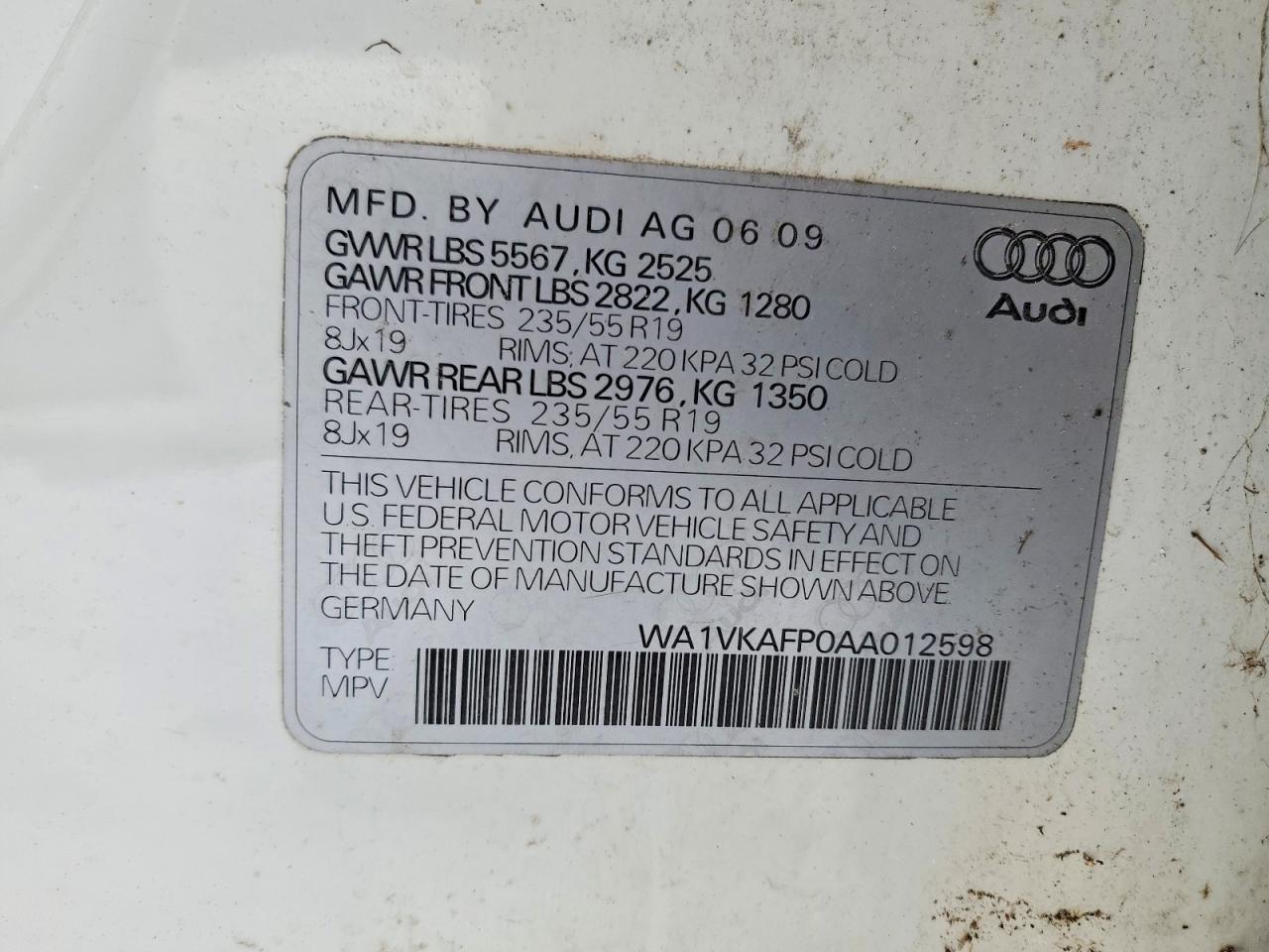 2010 AUDI Q5