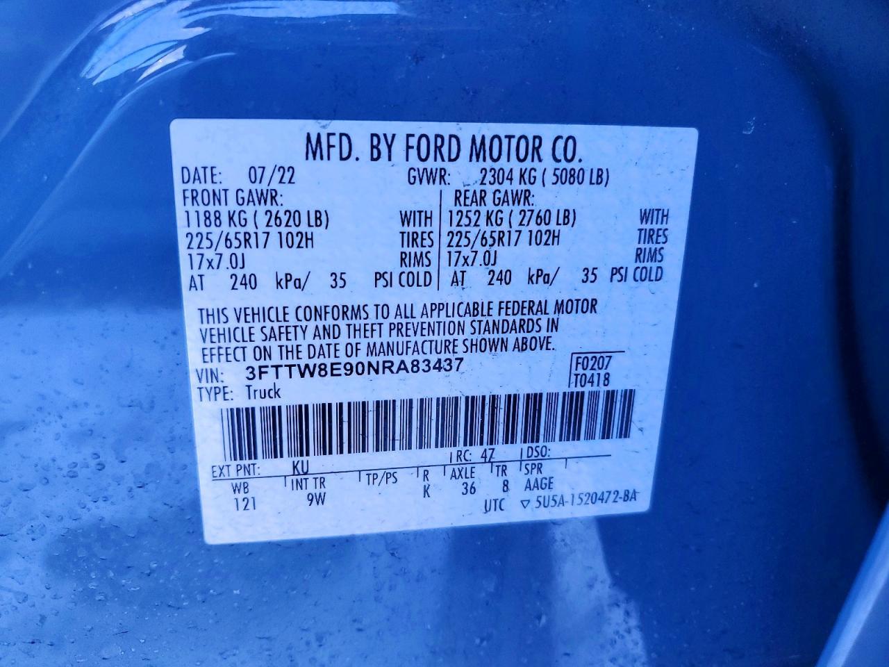 2022 FORD Maverick