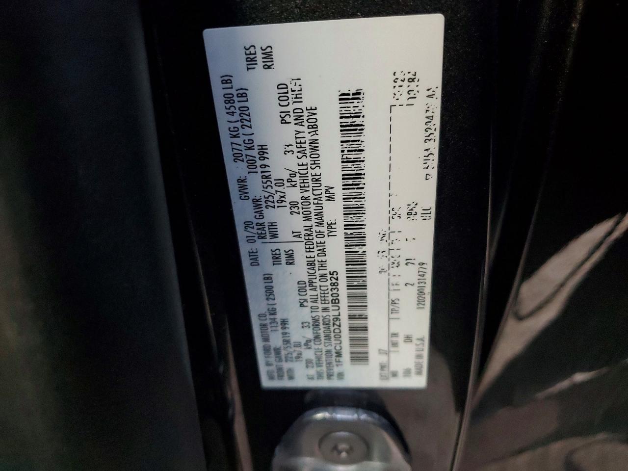 2020 FORD ESCAPE