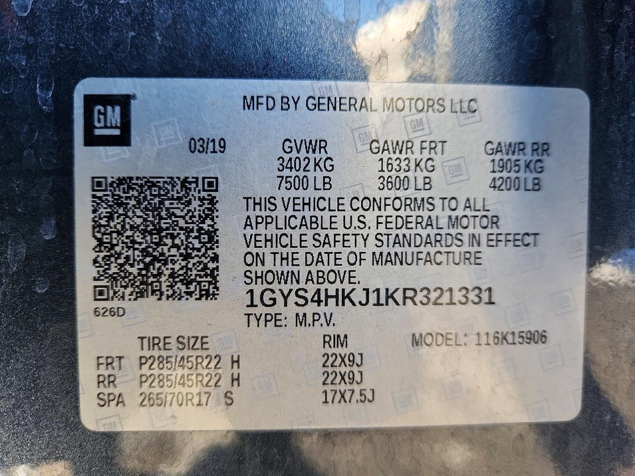 2019 CADILLAC Escalade ESV