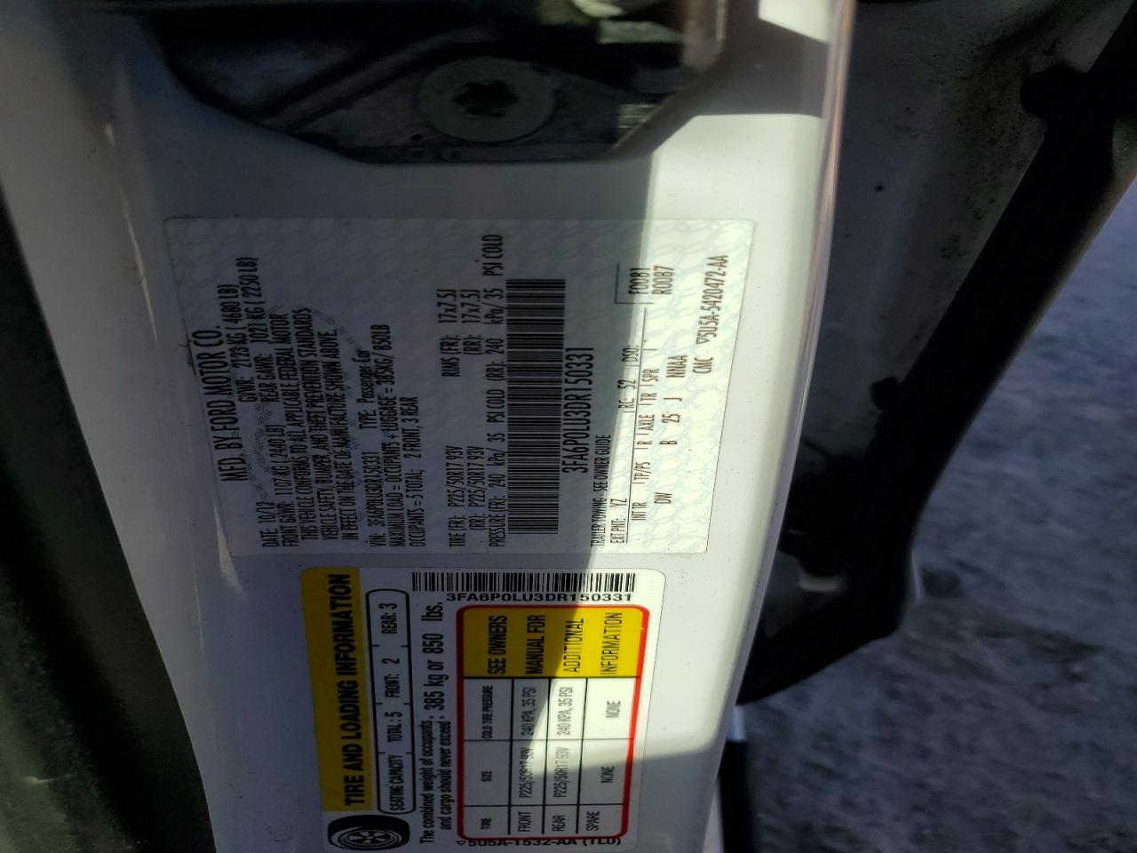 2013 FORD FUSION