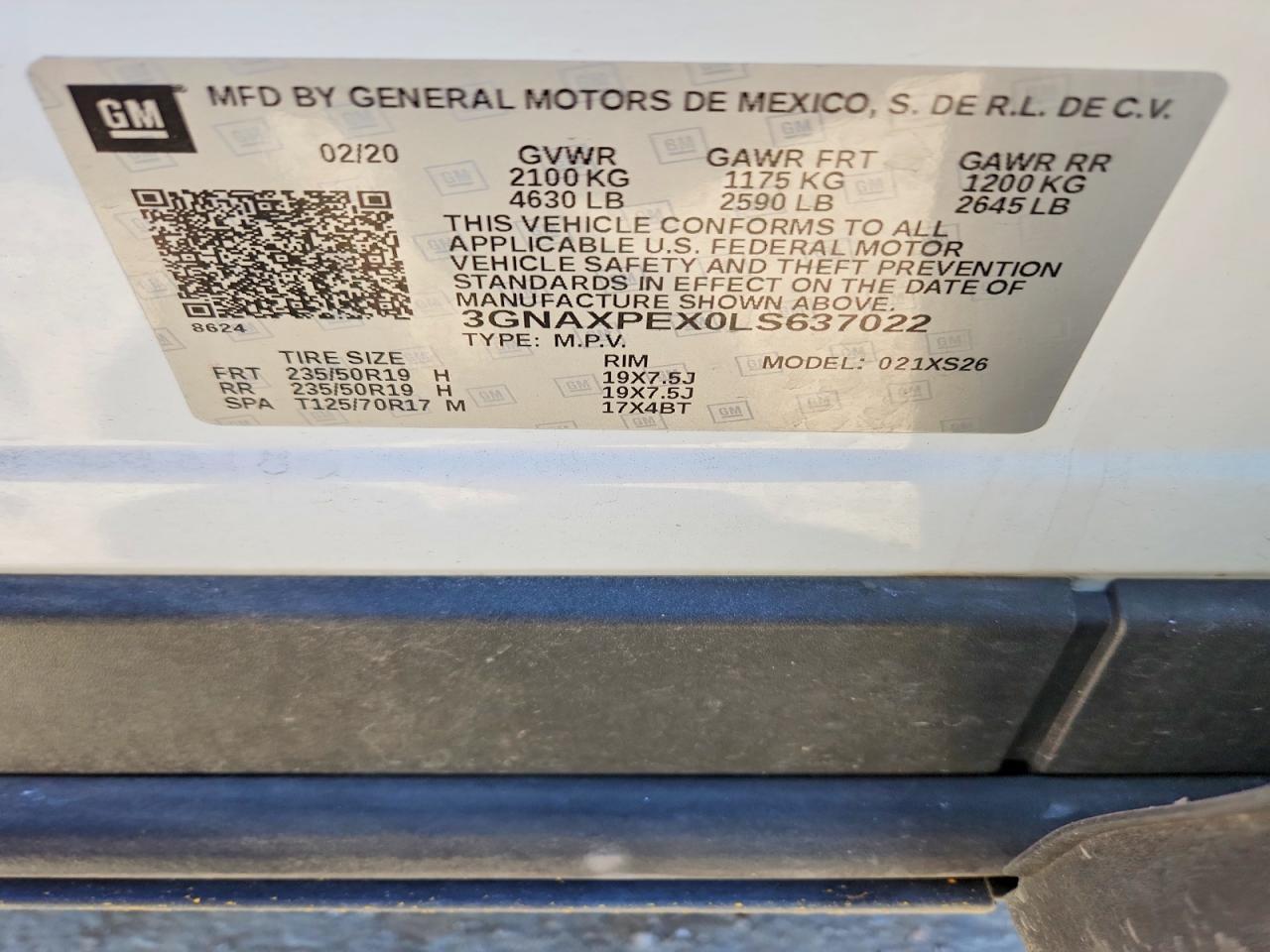 2020 CHEVROLET EQUINOX