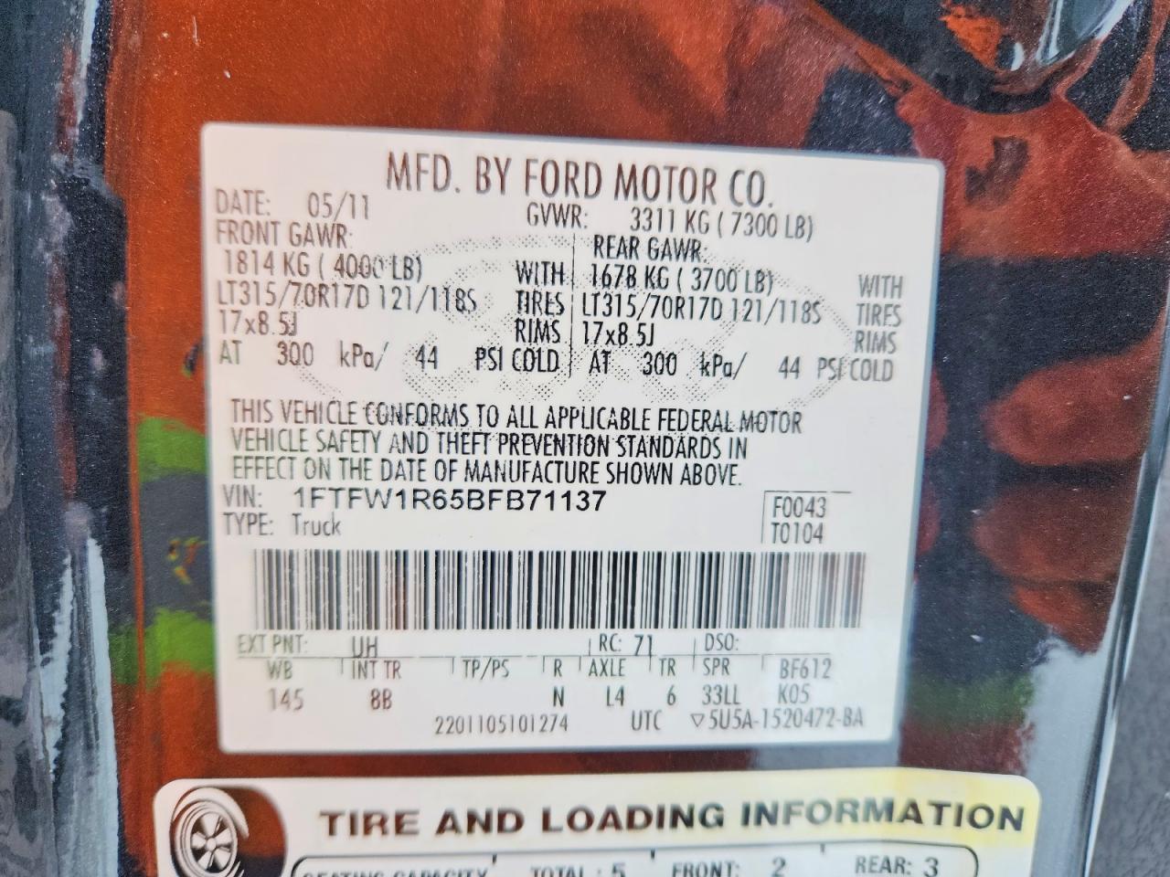 2011 FORD F-150 Lightning