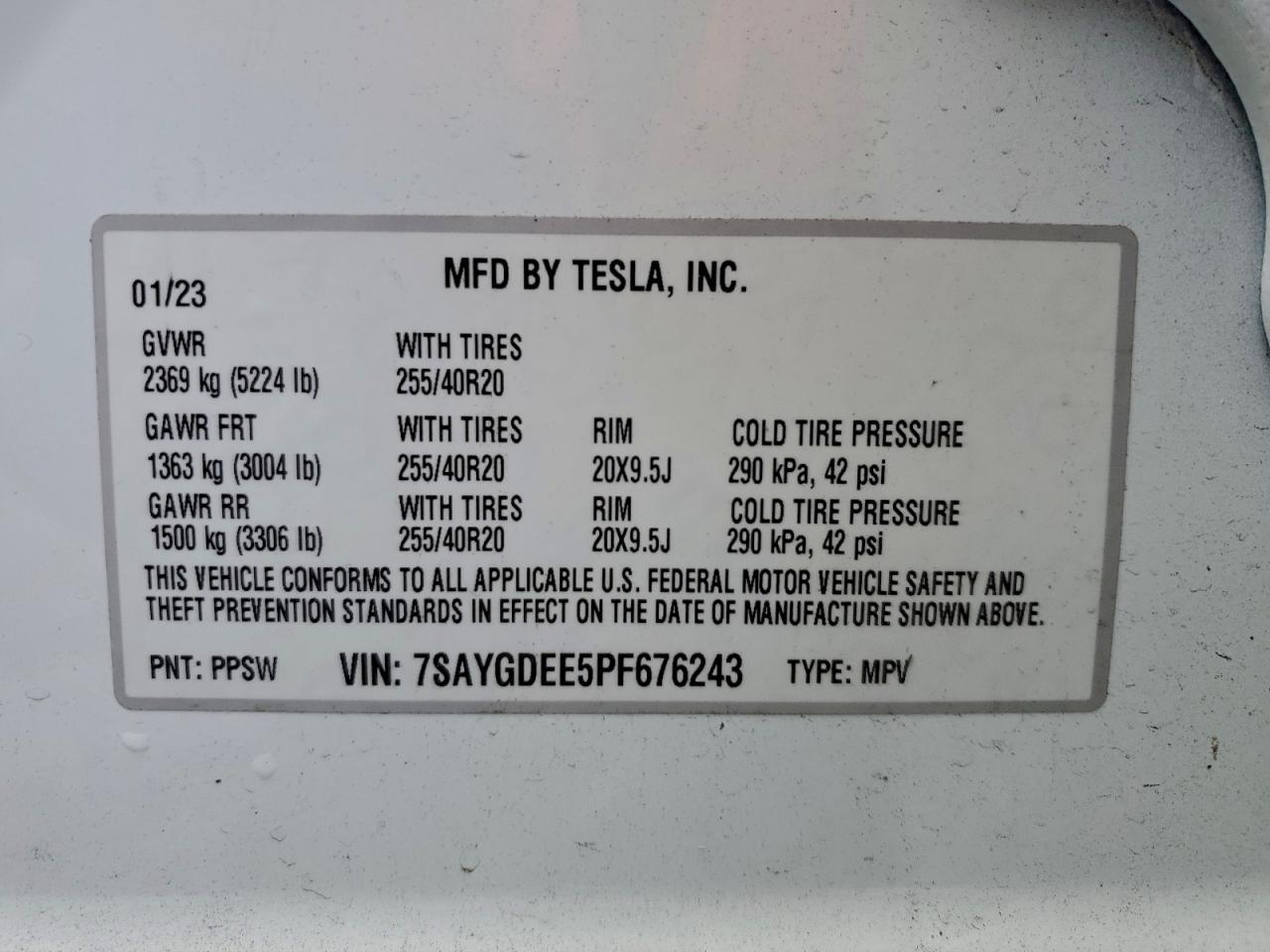2023 TESLA MODEL Y
