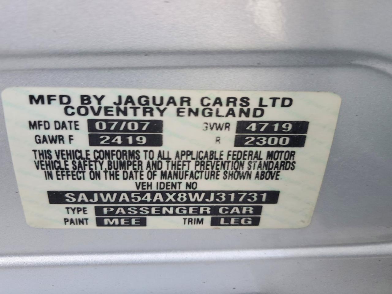 2008 JAGUAR X-Type