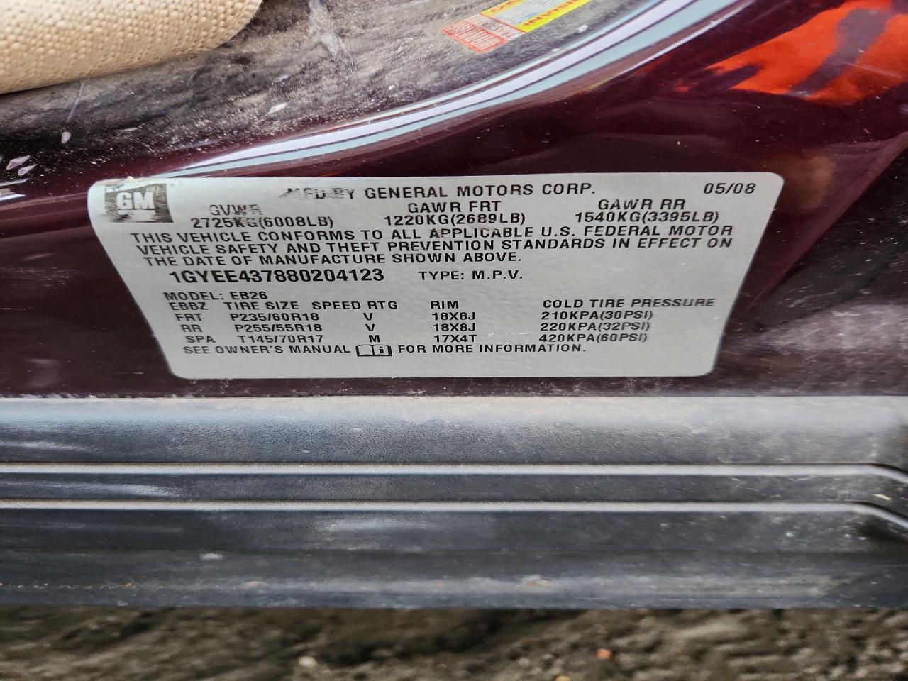 2008 CADILLAC SRX